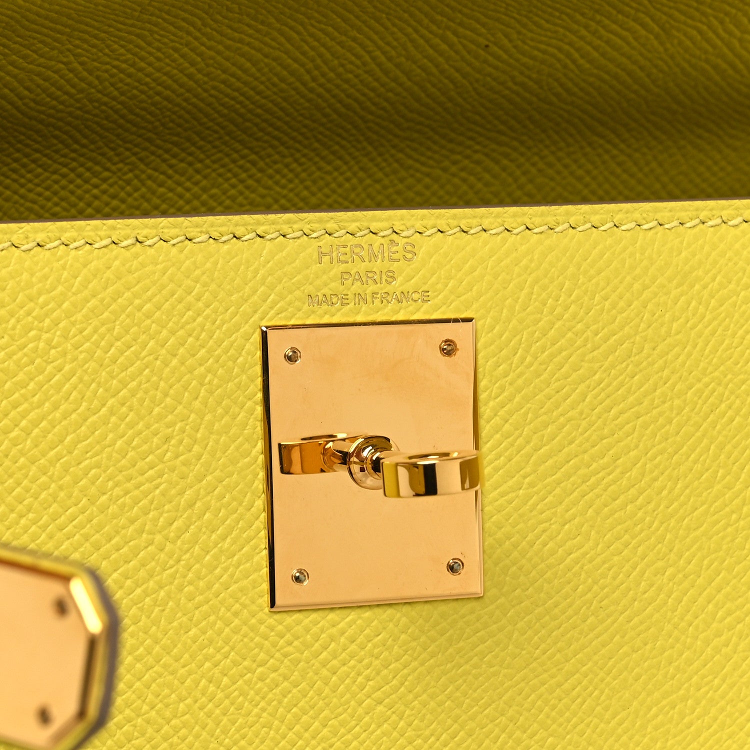 Hermes Epsom Kelly Sellier 28 Lime 7 of 12
