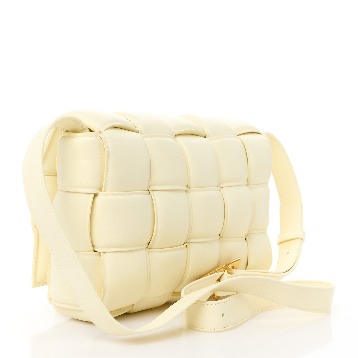 Nappa Maxi Intreccio Padded Cassette Crossbody Bag Zest