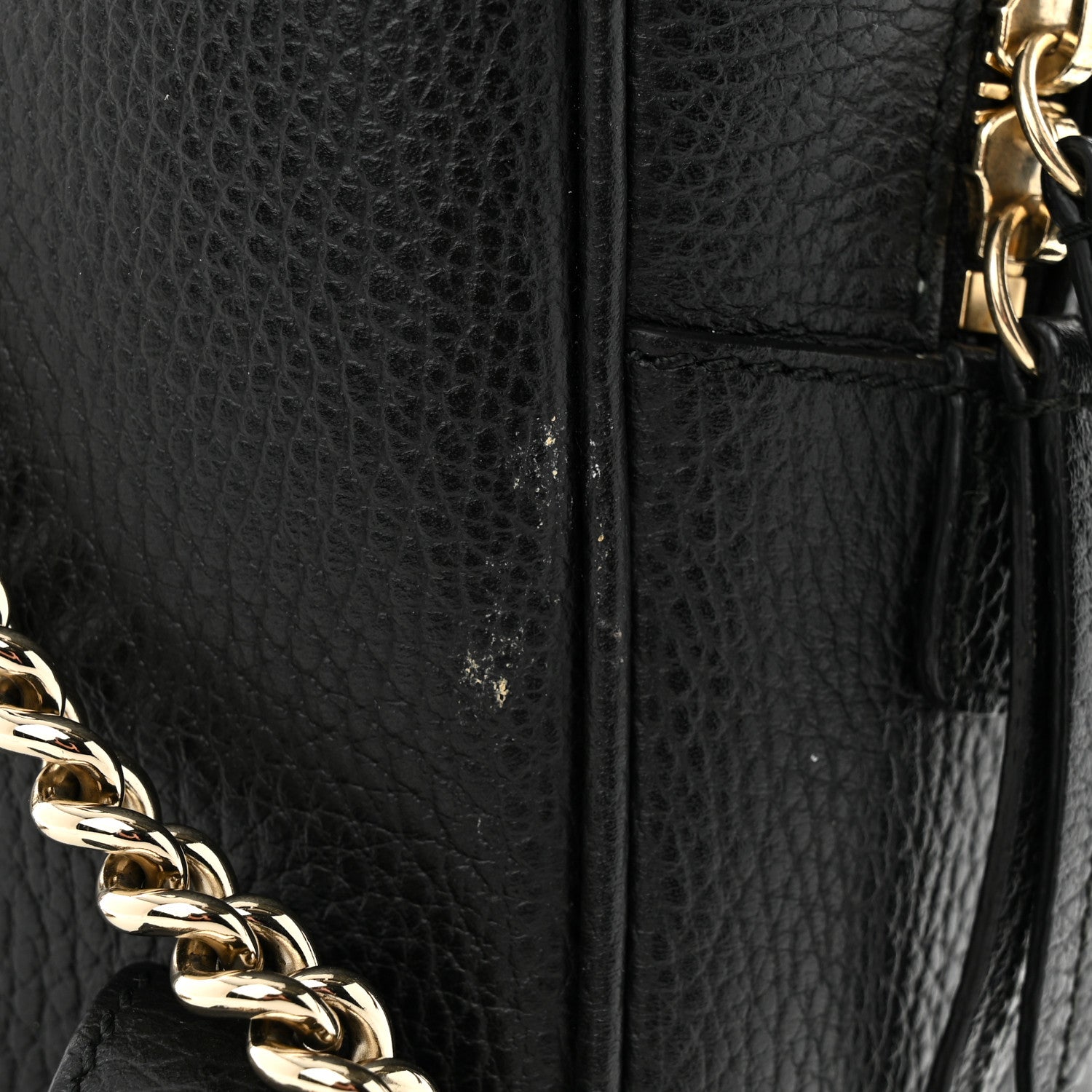 Gucci Pebbled Calfskin Soho Chain Backpack Black 16 of 17