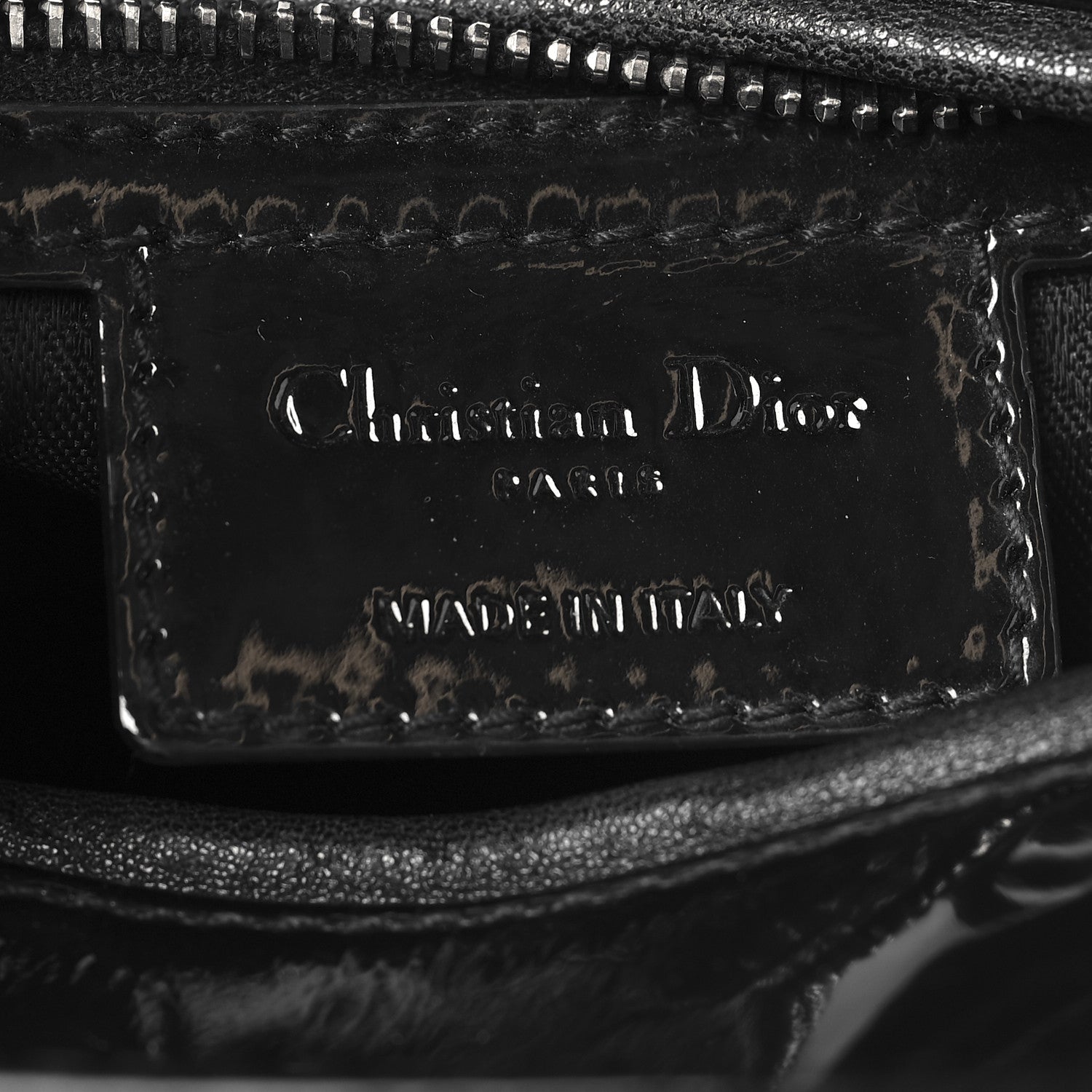 Christian Dior Patent Cannage Medium Lady Dior Black 6 of 12