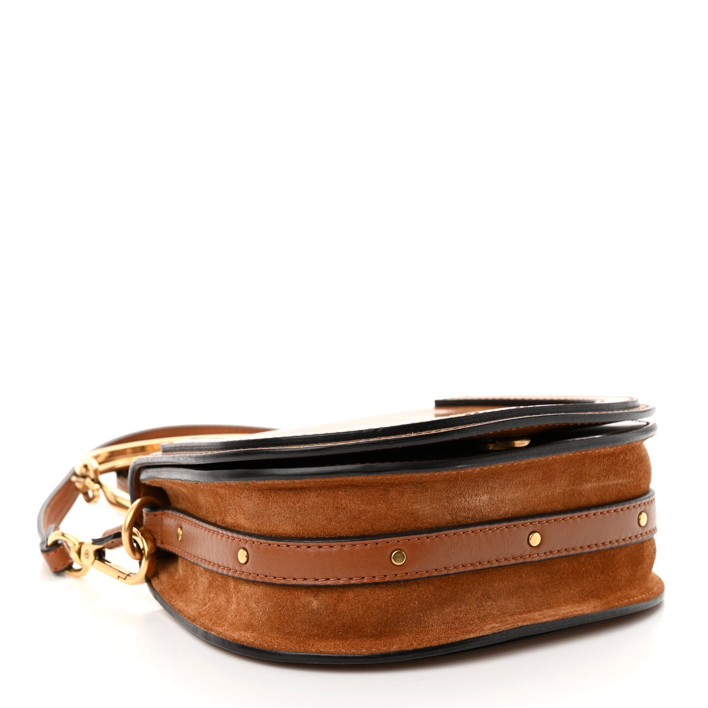 Spazzolato Sfumato Small Nile Bracelet Bag Caramel