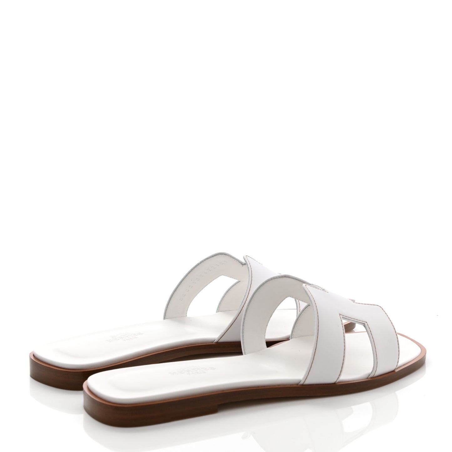 Box Calfskin Oran Sandals 37 White