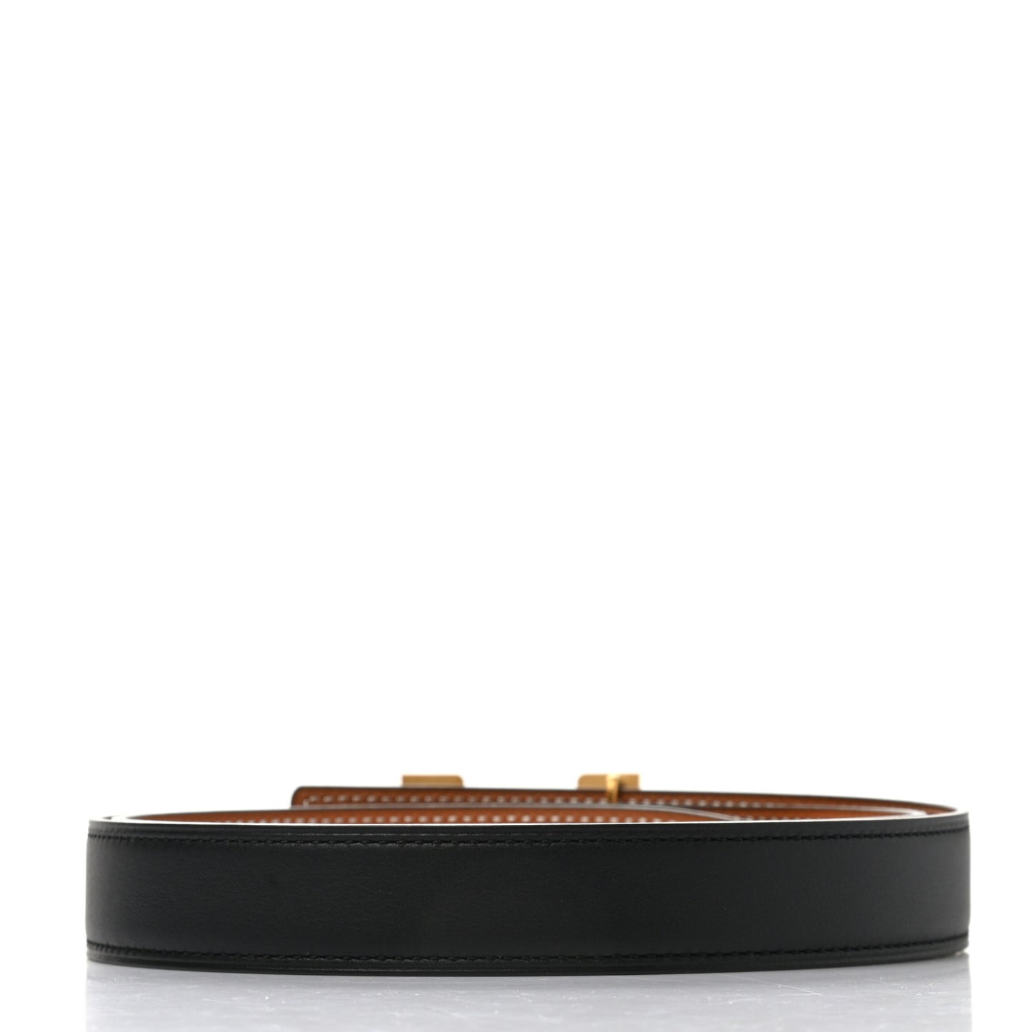 Swift Epsom 24mm Mini Constance H Belt 85 Black Gold
