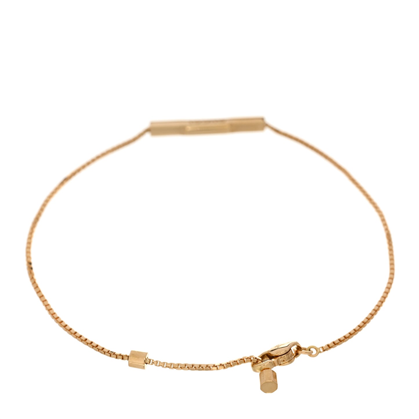 18K Yellow Gold Link to Love Bar Bracelet