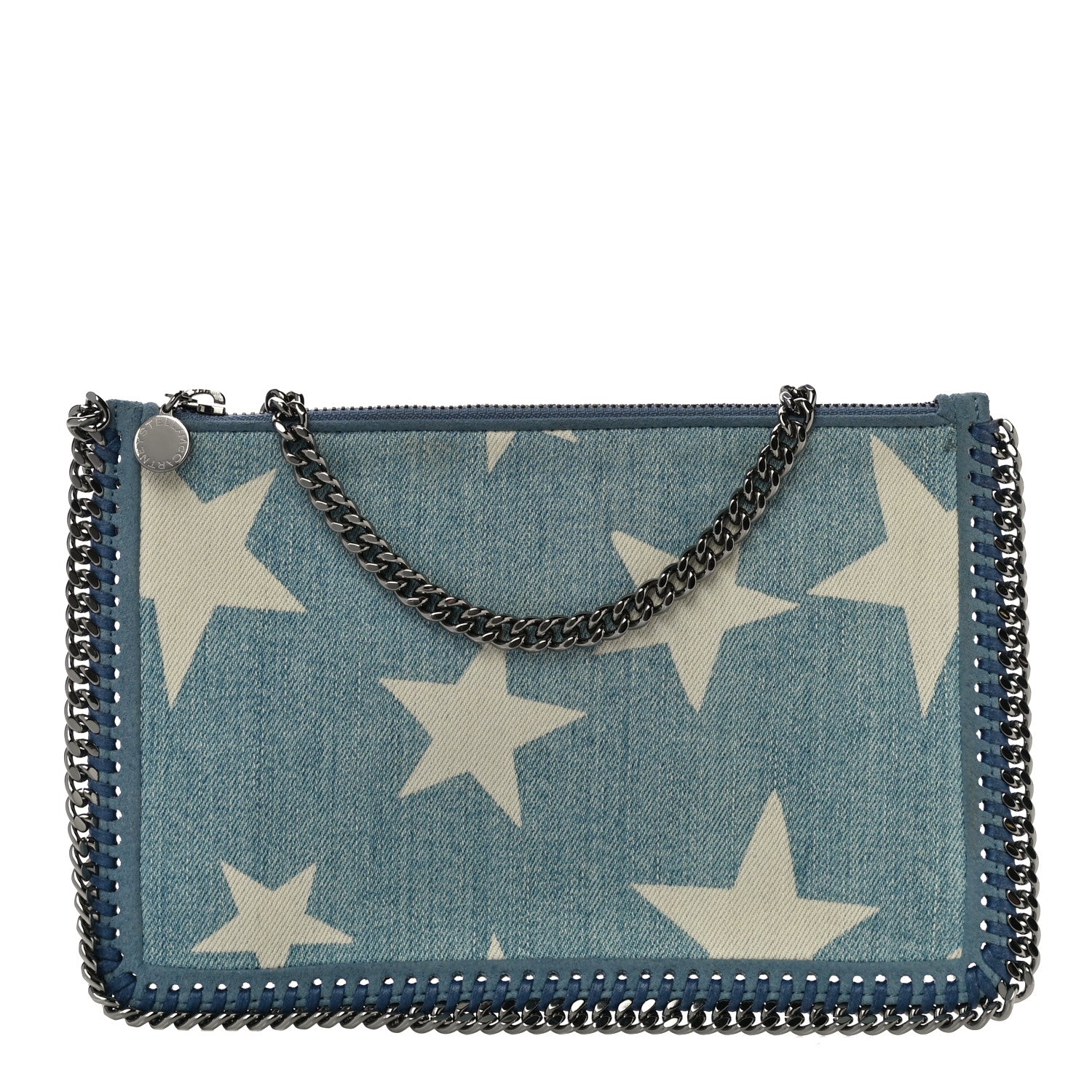 Stella McCartney Denim Star Falabella Clutch Blue 1 of 9