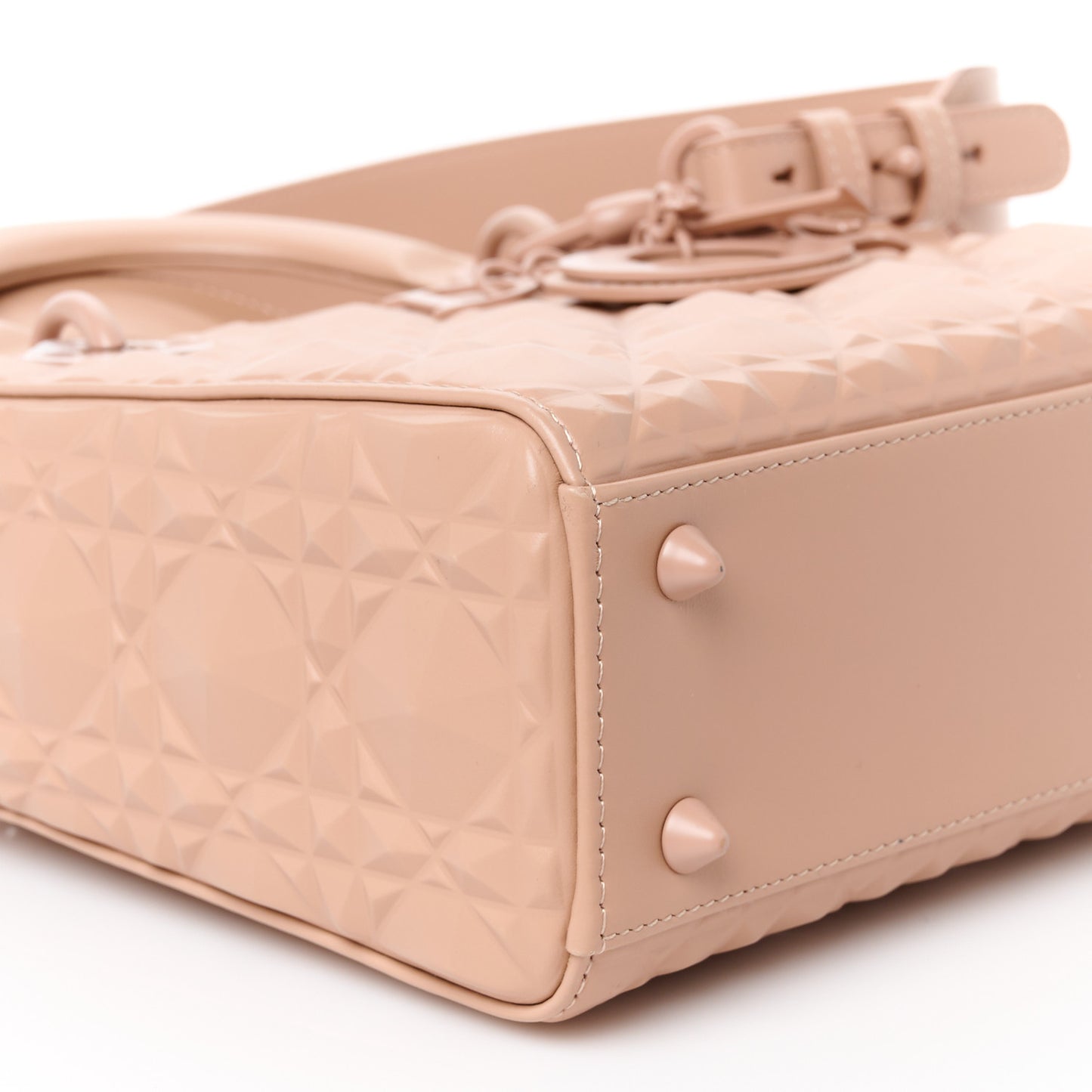 Calfskin Cannage Diamond Small My ABCDior Lady Dior Rose Des Vents