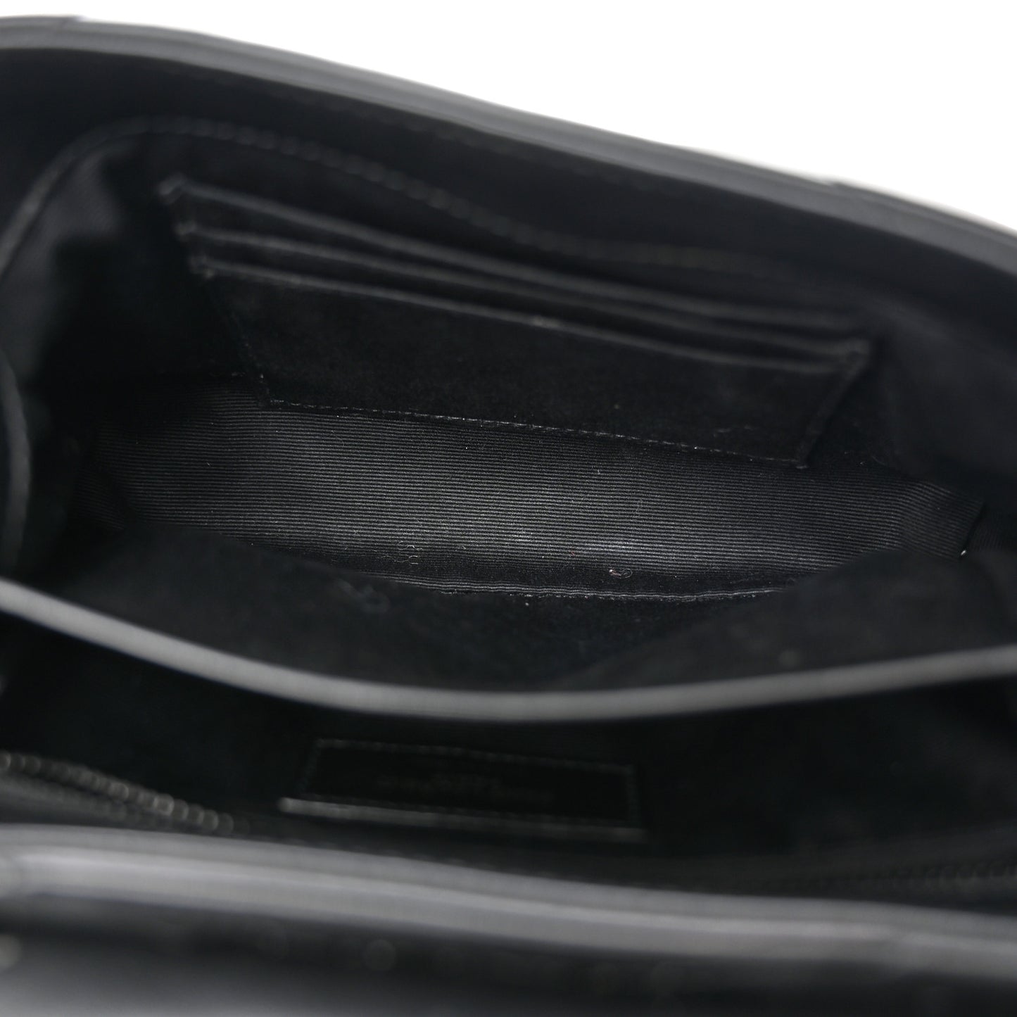 Calfskin Y Quilted Monogram Monochrome Toy Loulou Crossbody Bag Black