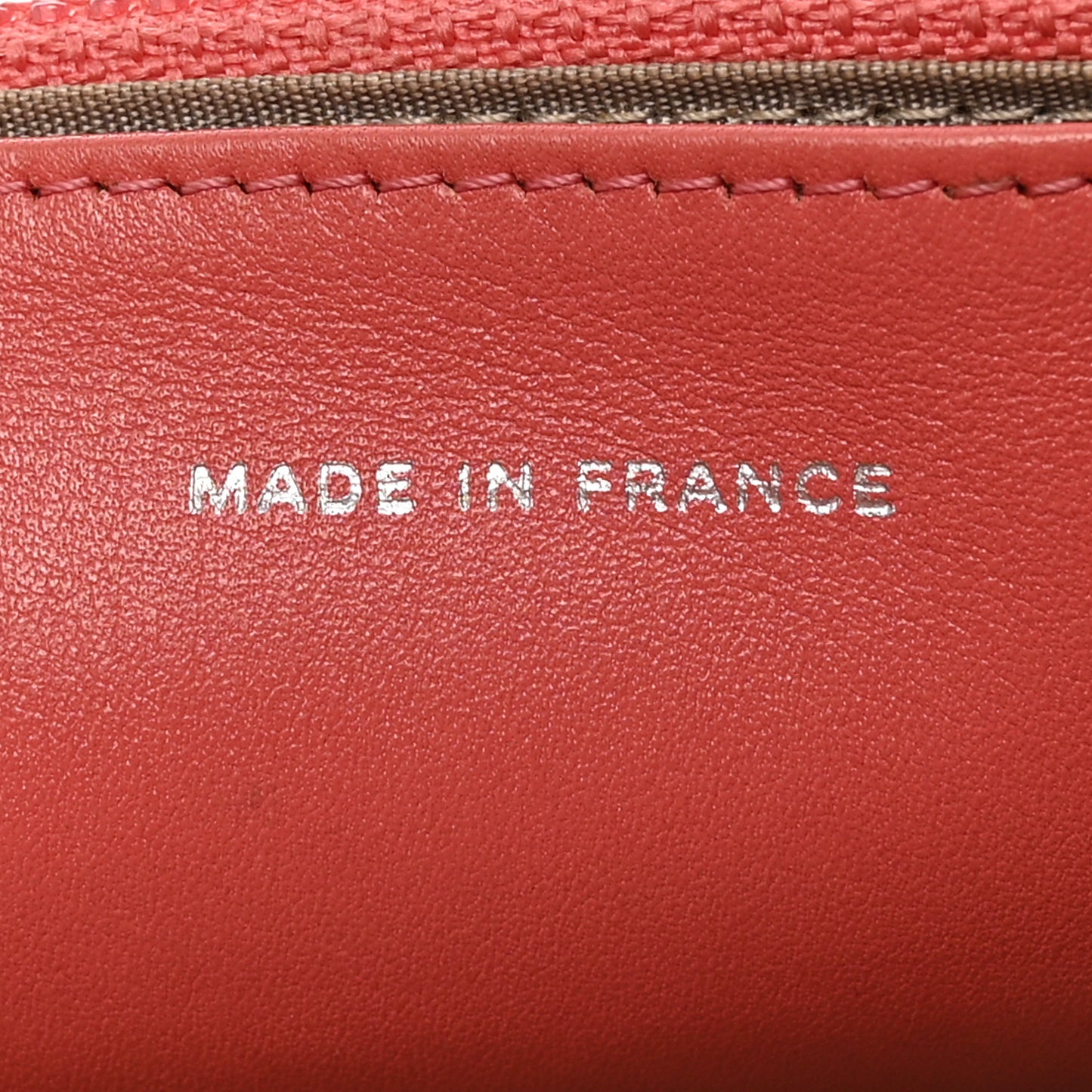 Patent Quilted Wallet On Chain WOC Coral