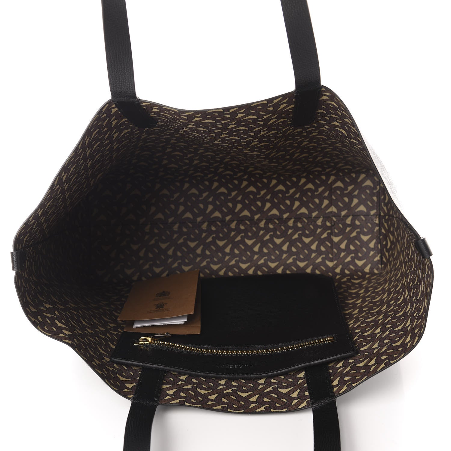 Burberry Calfskin TB Motif Embossed Medium Tote Black 5 of 16