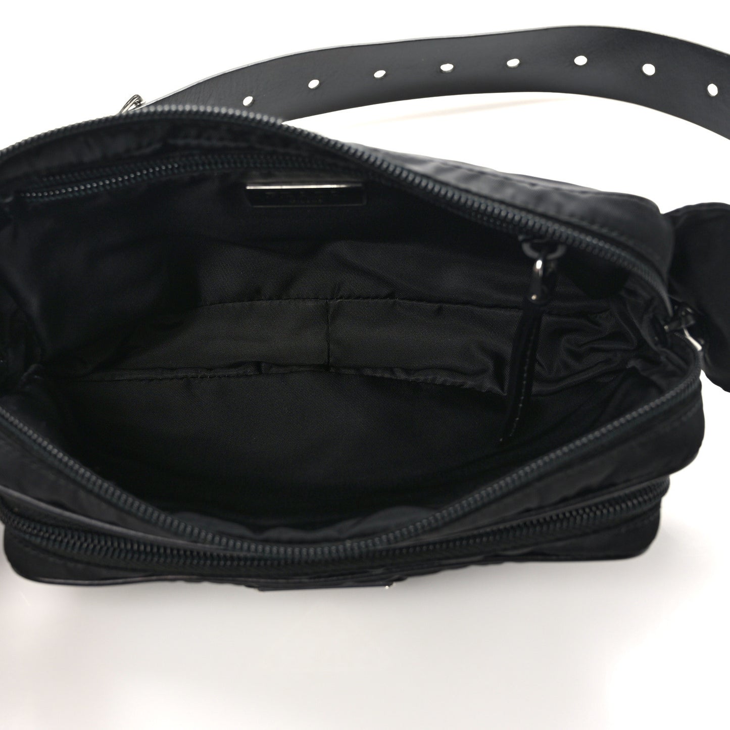 Re-Nylon Saffiano Belt Bag L Black
