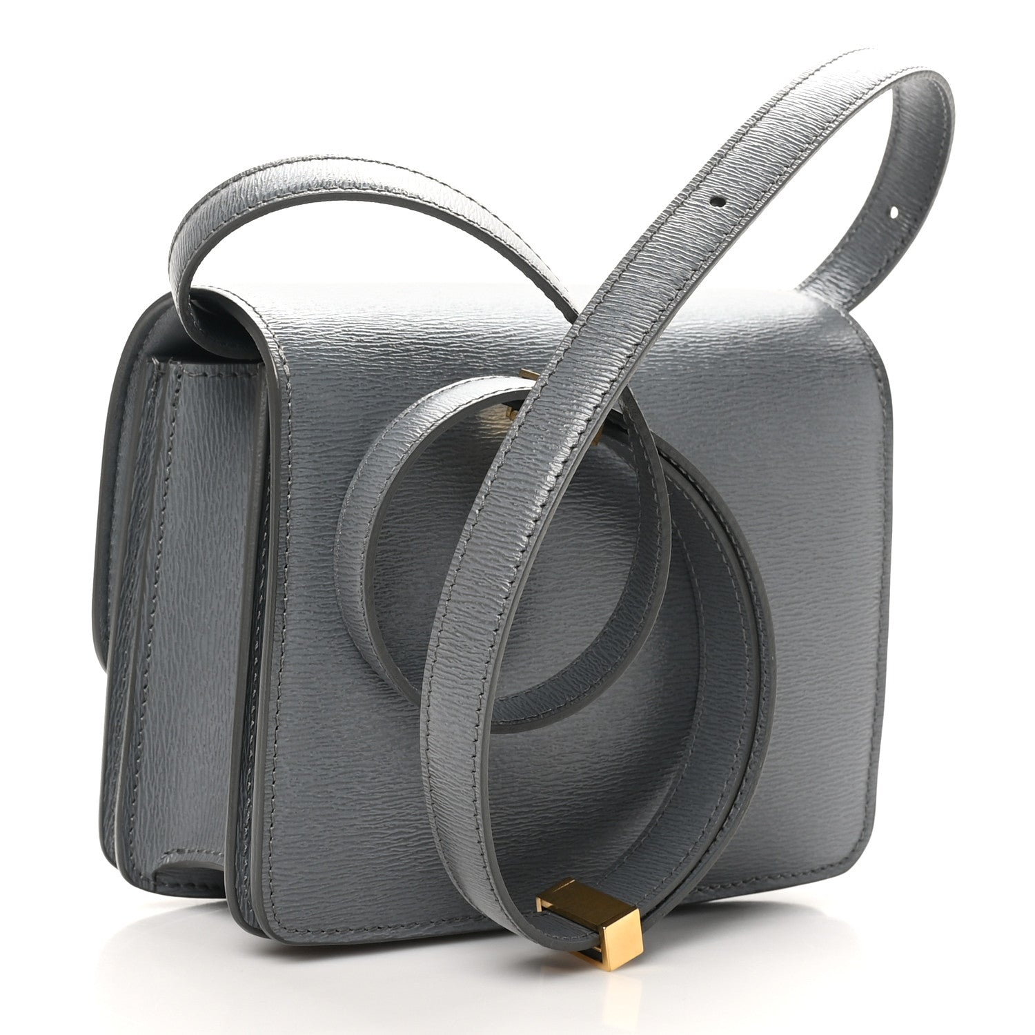 Celine Liege Calfskin Small Classic Box Flap Bag Medium Grey 3 of 9