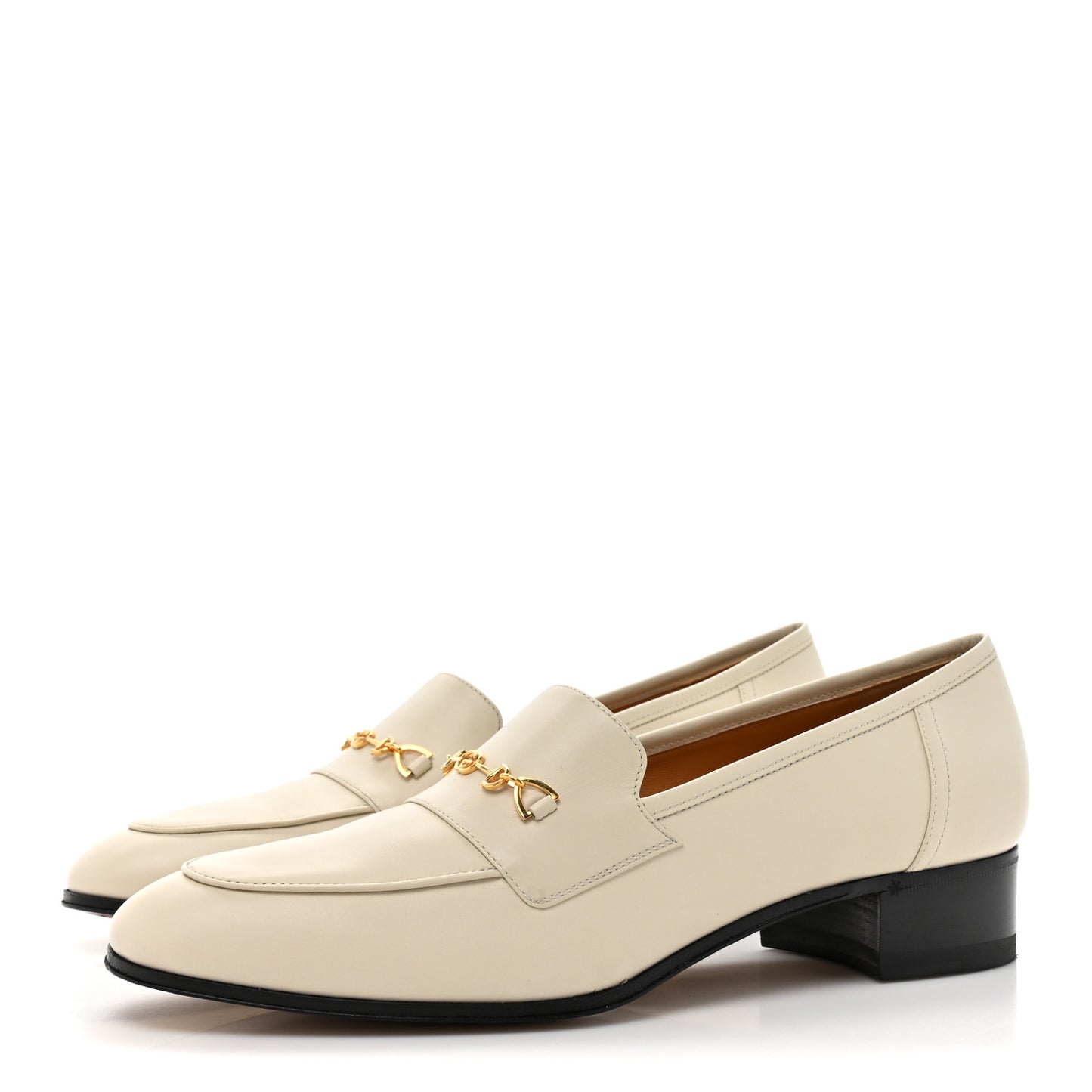 Jakarta Calfskin Womens Interlocking G Horsebit Loafers 40.5 Mystic White