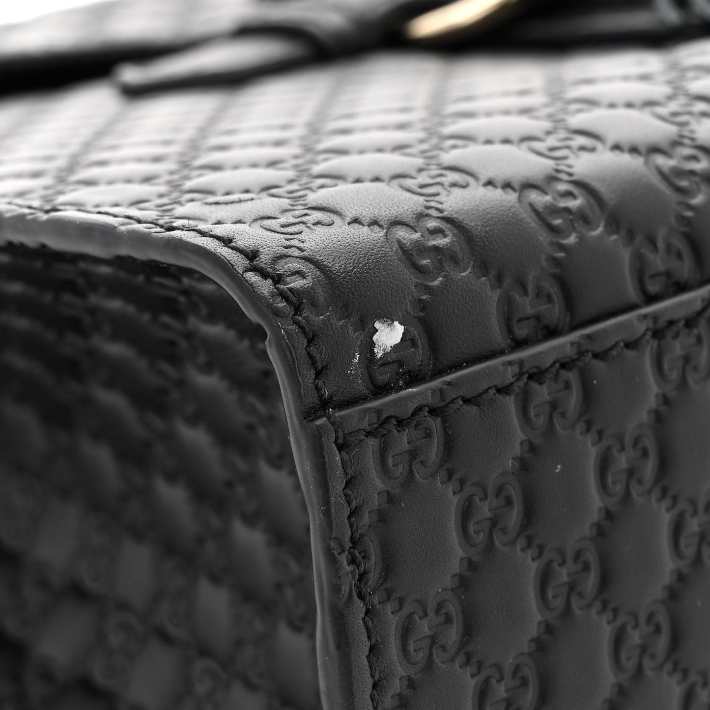 Microguccissima Medium Emily Chain Shoulder Bag Black