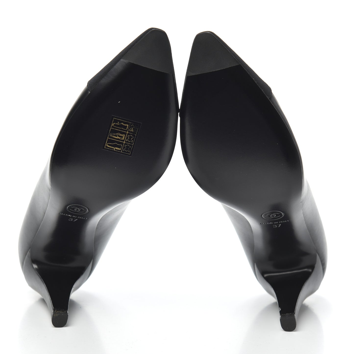 Iridescent Calfskin Grosgrain Cap Toe Pumps 37 Black
