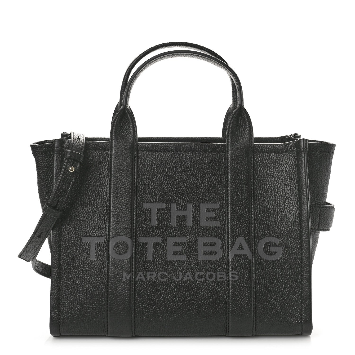 Marc Jacobs Grained Calfskin Medium The Tote Bag Black 1 of 10