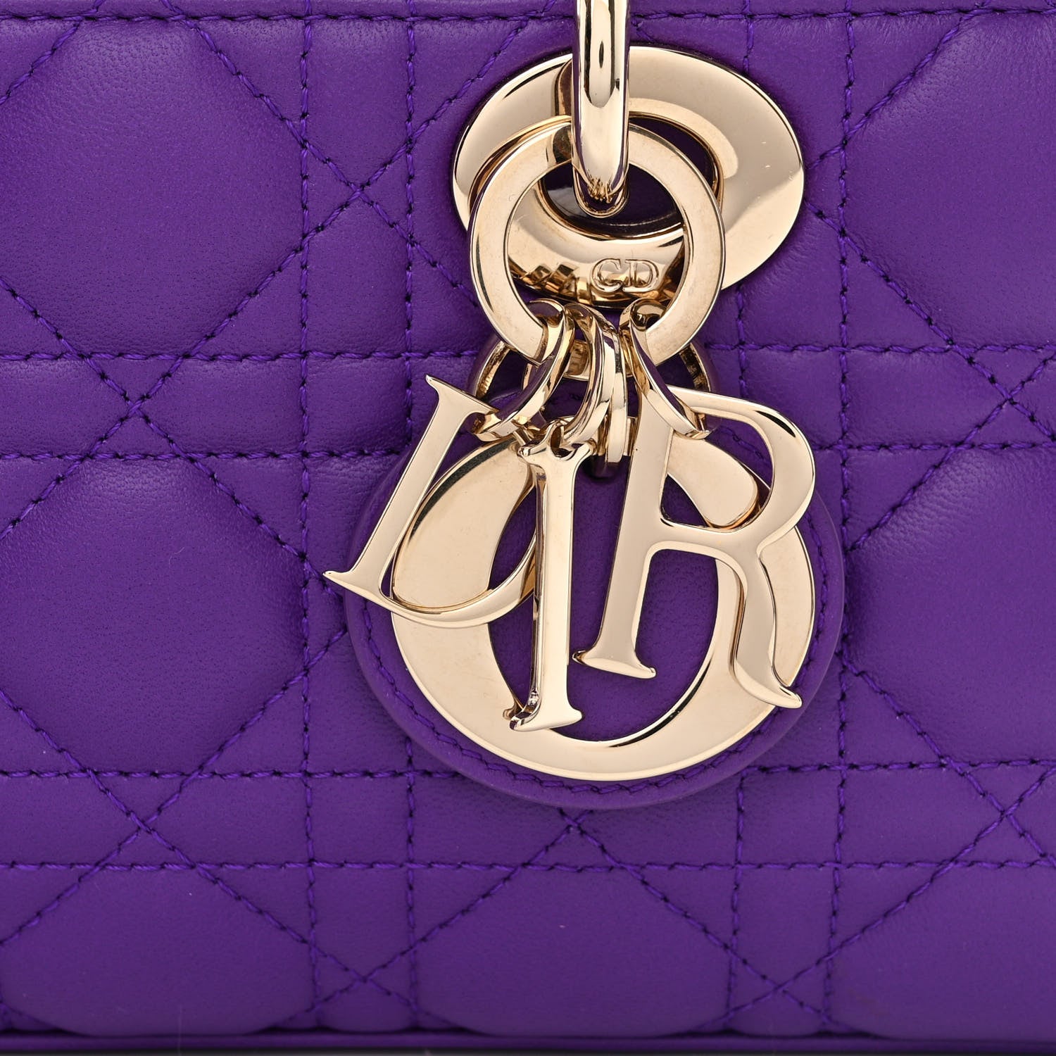 Christian Dior Lambskin Cannage Small Lady D-Joy Purple 8 of 11