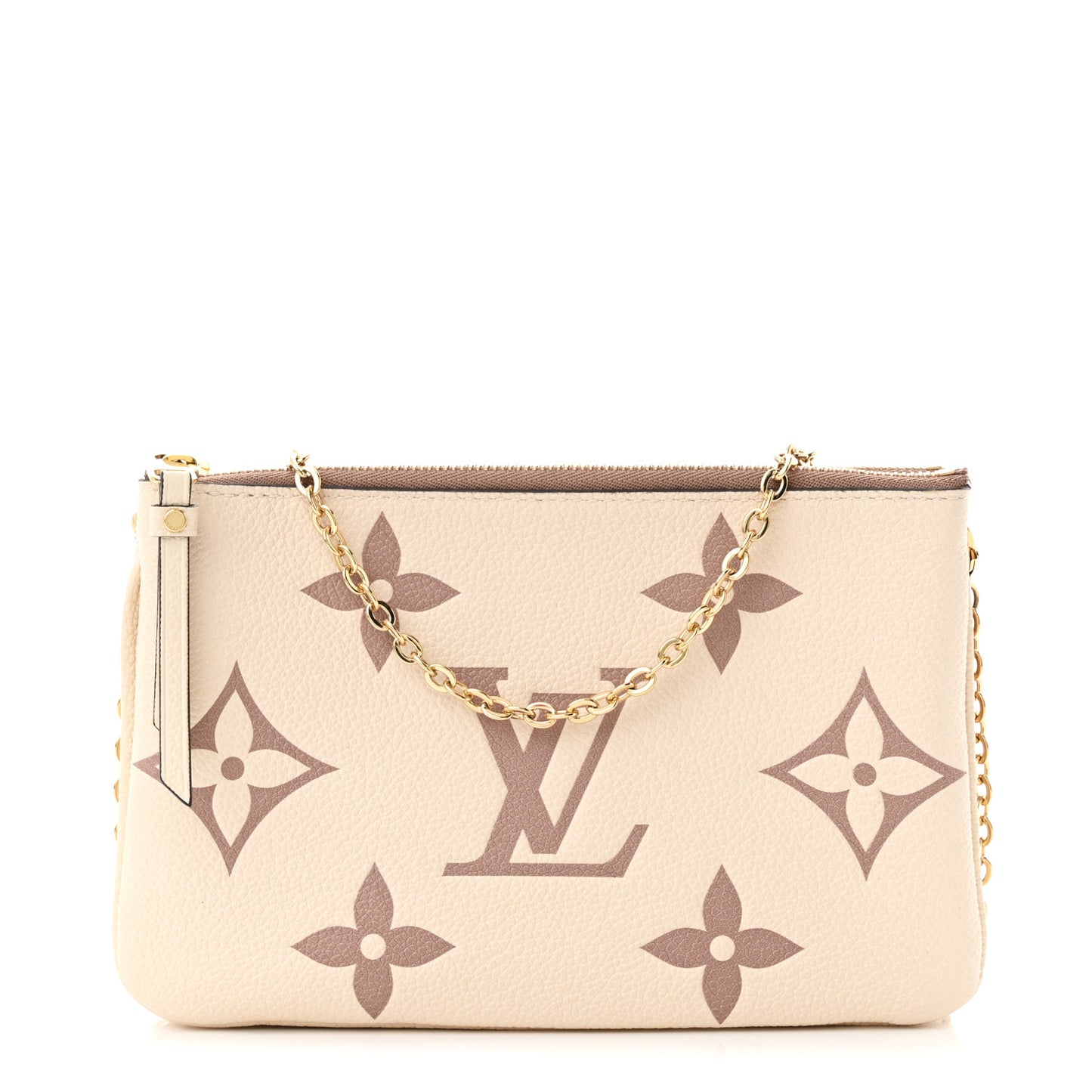 Empreinte Monogram Giant Double Zip Pochette Creme Bois de Rose