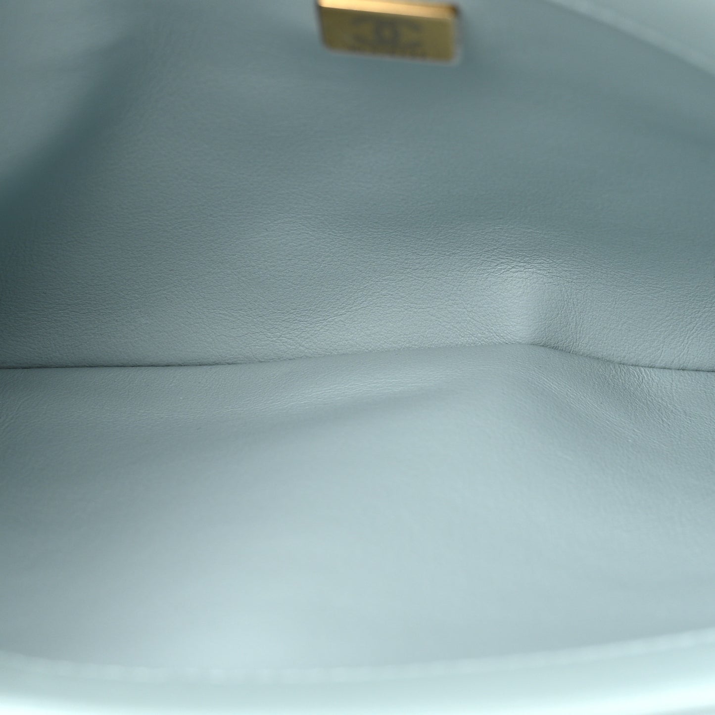 Lambskin Quilted Small Trendy CC Flap Dual Handle Bag Light Blue