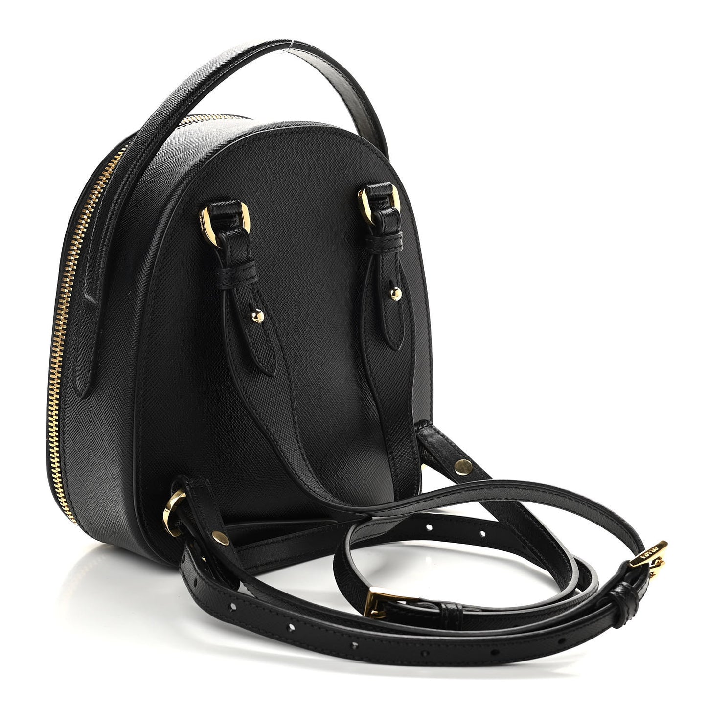 Saffiano Lux Mini Odette Backpack Black