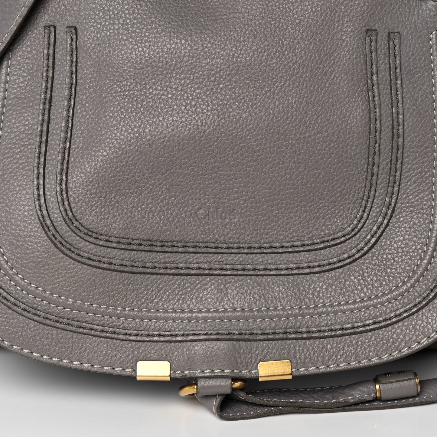 Calfskin Small Marcie Satchel Cashmere Grey