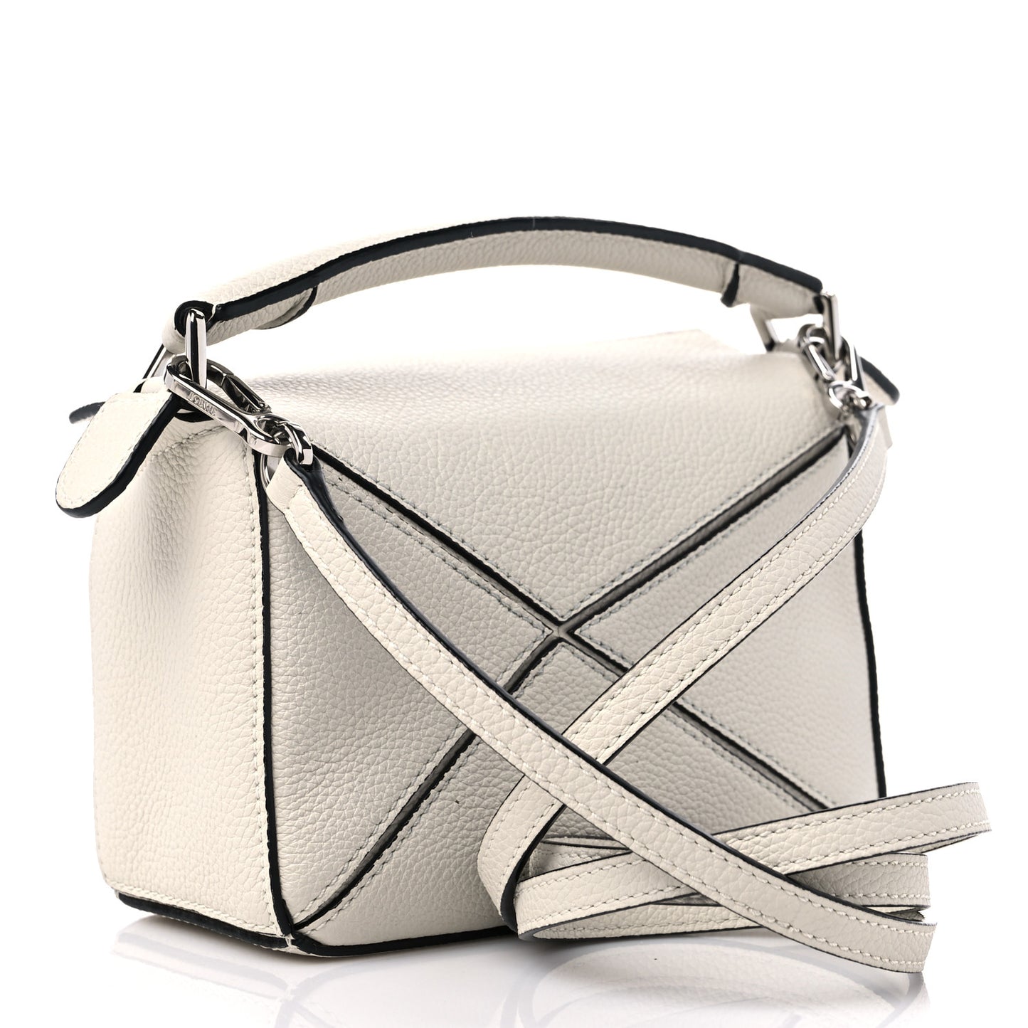 Calfskin Mini Puzzle Bag Soft White