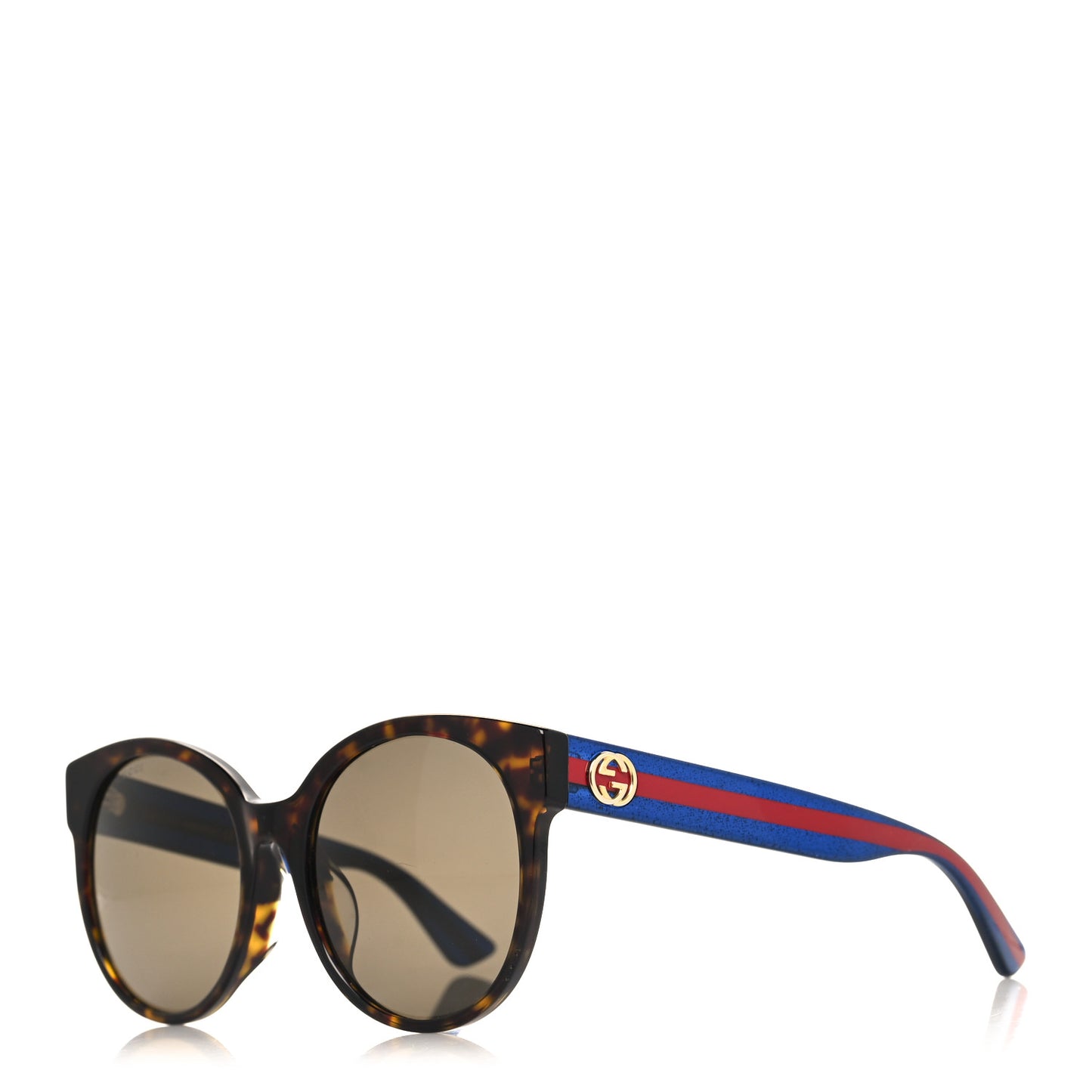 Acetate Round Web Sunglasses GG 0035S Blue