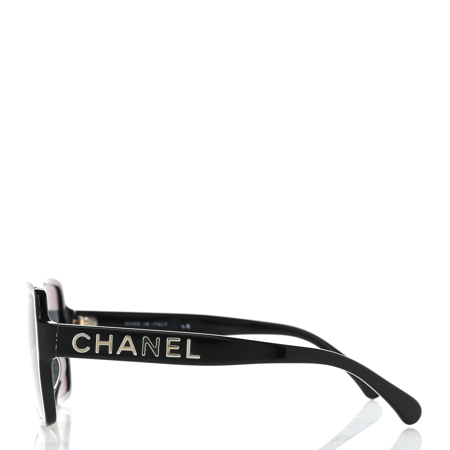 Chanel Acetate Polarized Square Sunglasses 5408-A Black 3 of 7