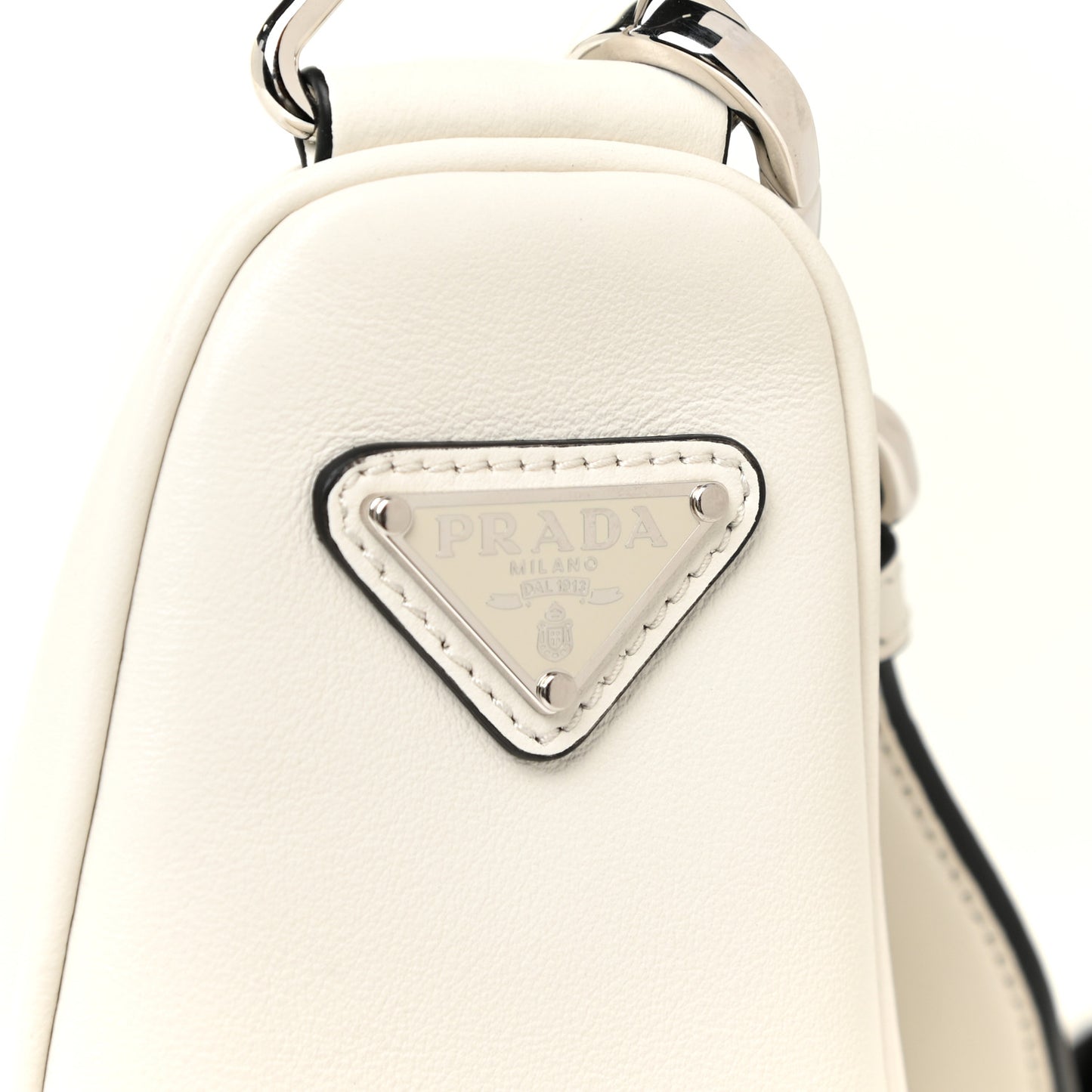 Grace Lux Triangle Shoulder Bag White