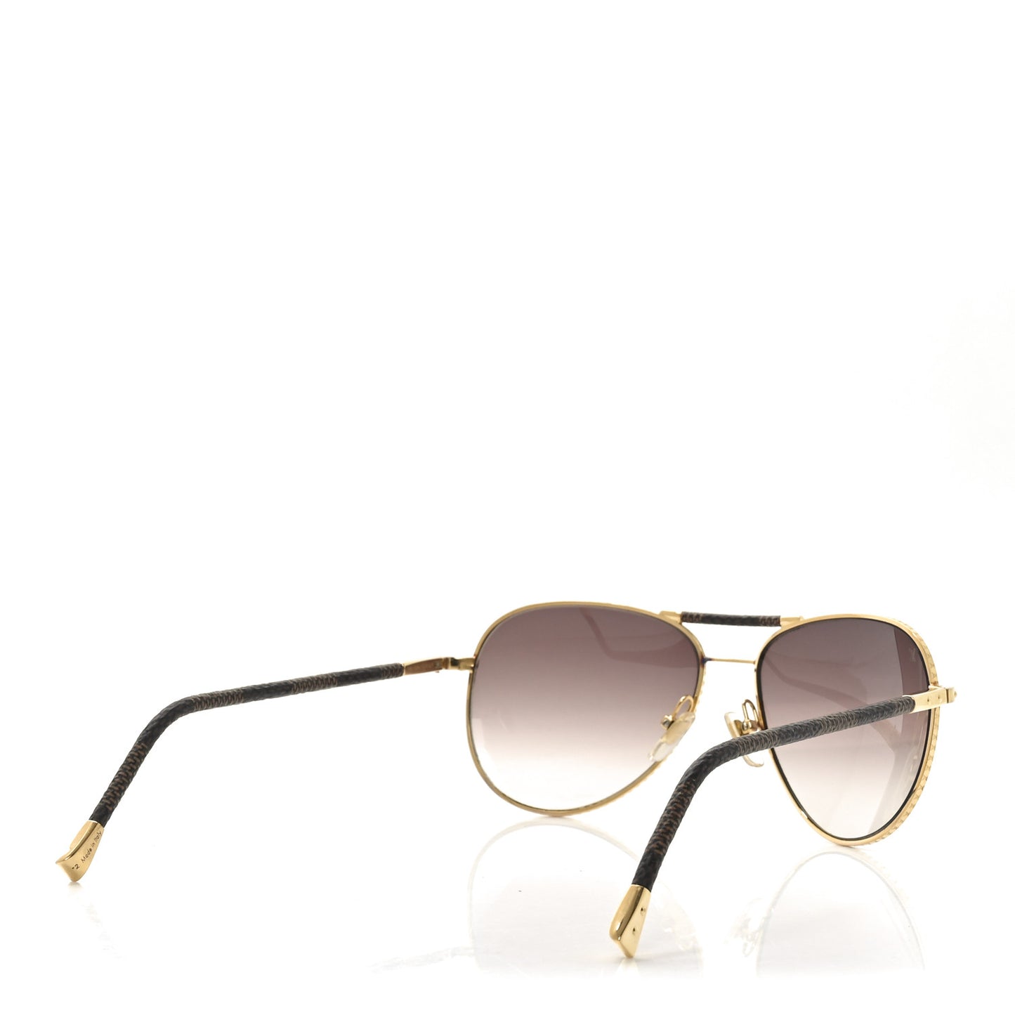 Damier Ebene Conspiration Pilote Aviator Sunglasses Z0202U Gold