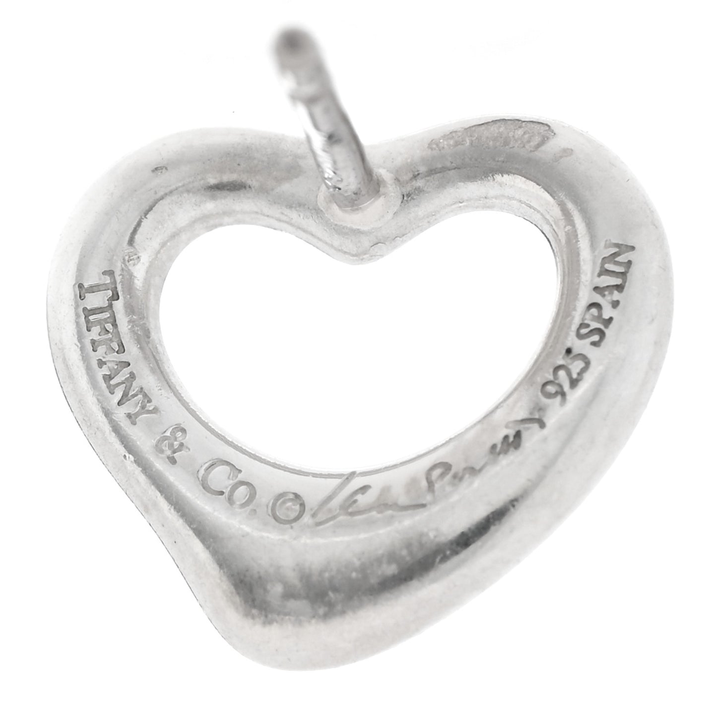 Sterling Silver Elsa Peretti 11mm Open Heart Earrings