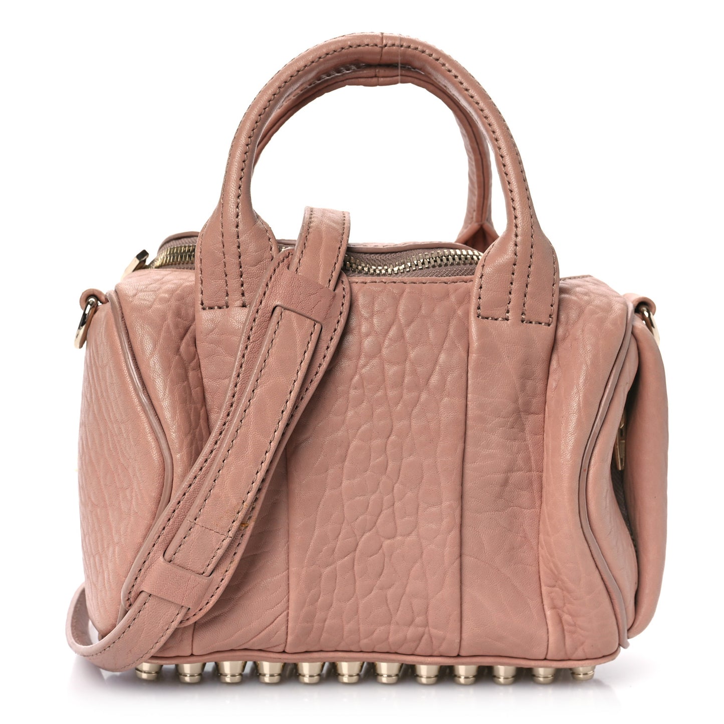 Pebbled Lambskin Mini Rockie Blush Gold Hardware