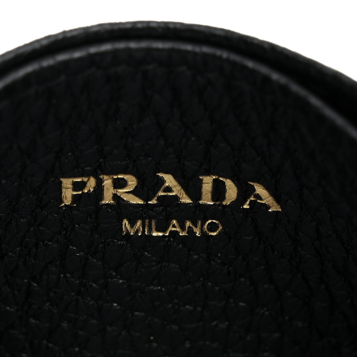 Vitello Grain Metal Card Holder Black