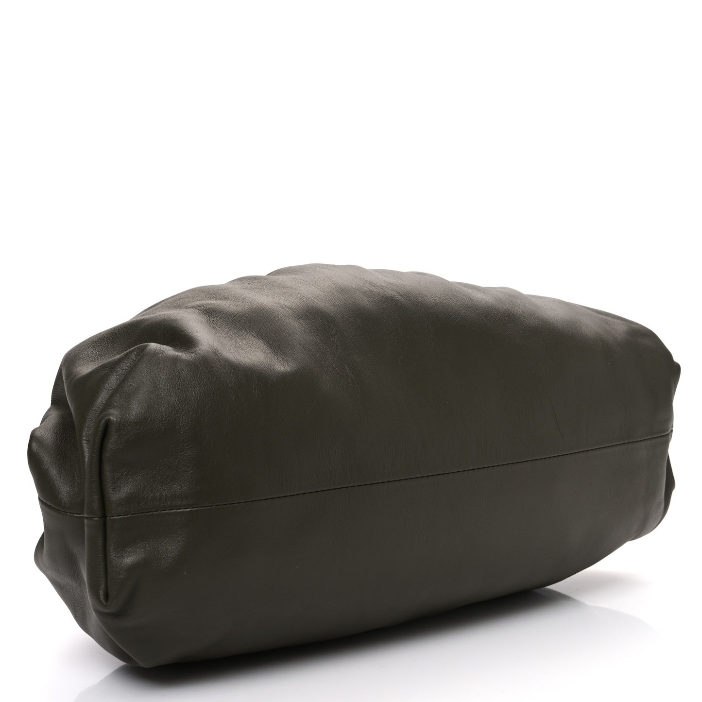 Smooth Butter Calf The Pouch Oversized Clutch Kaki Fondent