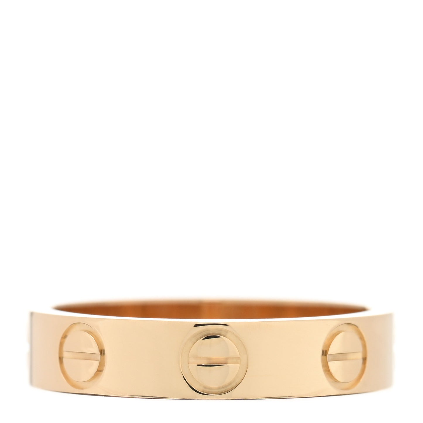 18K Yellow Gold 3.5mm LOVE Wedding Band Ring 45 3.25