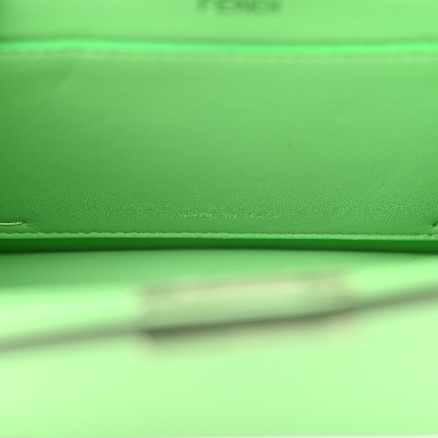 Fendi Shiny Nappa Petite Peekaboo I SEE U Satchel Edamame 8 of 13