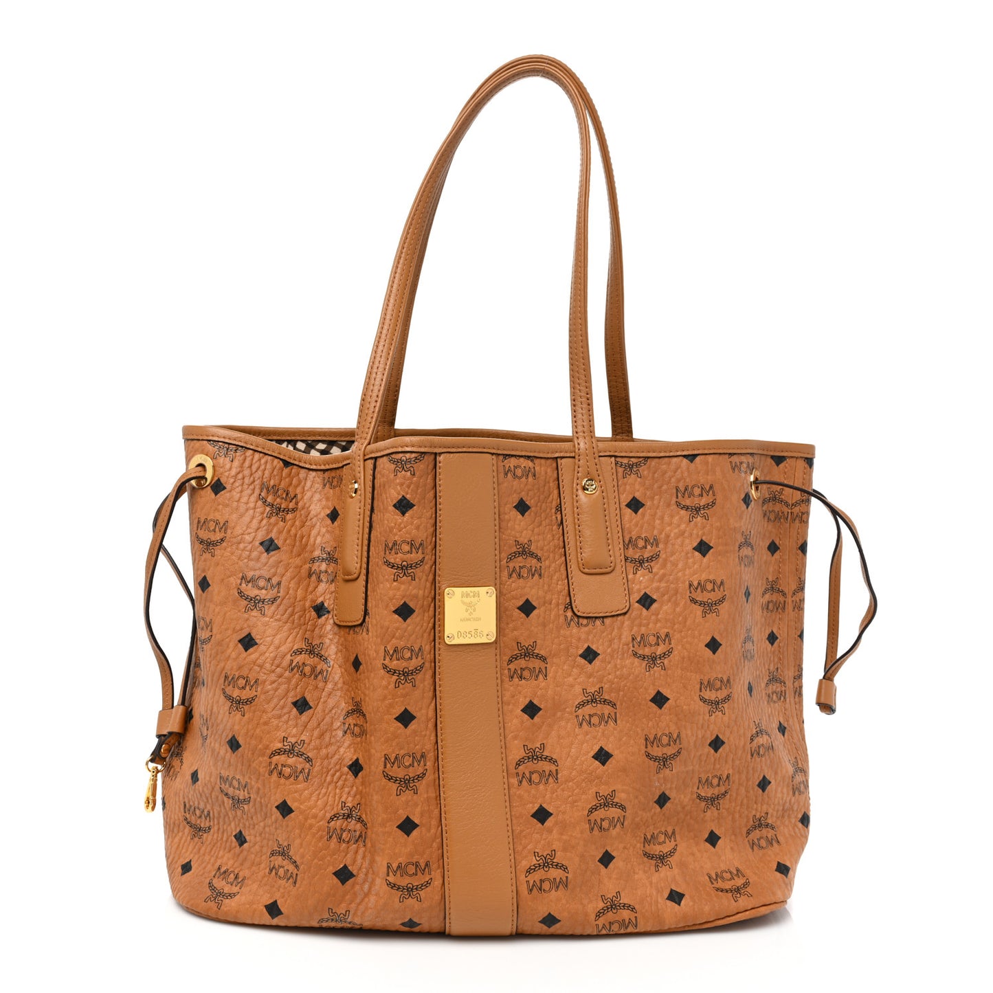 Visetos Medium Liz Reversible Shopper Tote Cognac