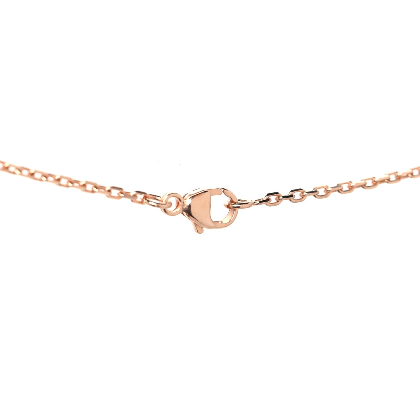 Lacquered Rose Gold Mini Pop H Pendant Necklace Black