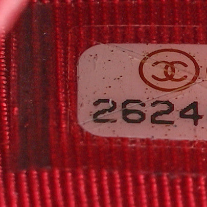 Caviar Quilted Flap Card Holder Wallet Dark Pink