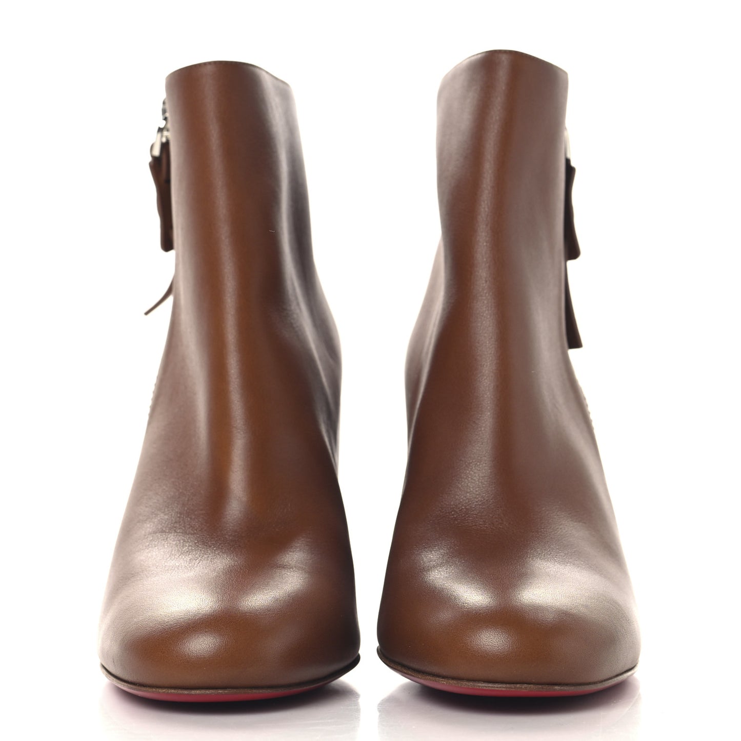 Calfskin Ziptotal 85 Ankle Boots 39 Cuoio