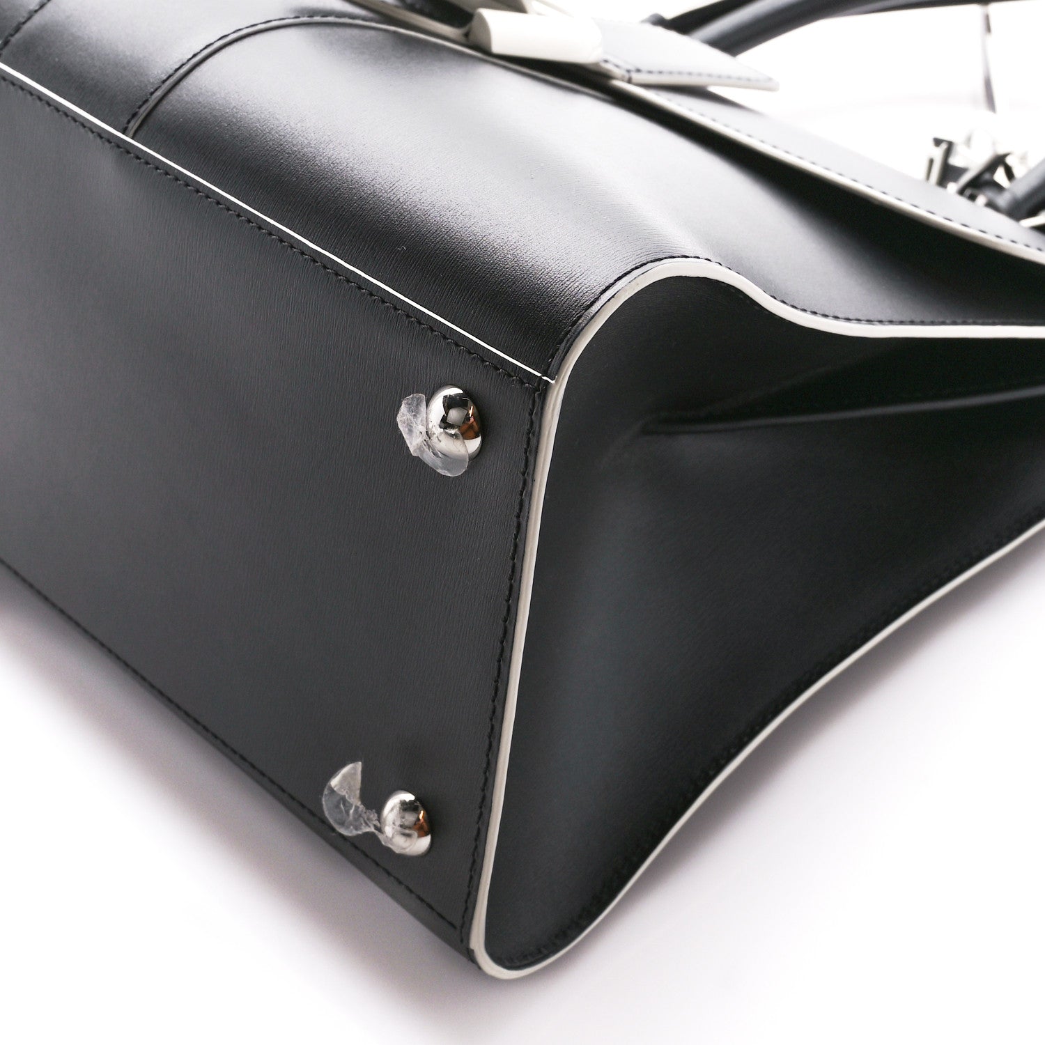 Delvaux Box Calfskin MM Brillant Clouds Satchel Black Ciel 11 of 14