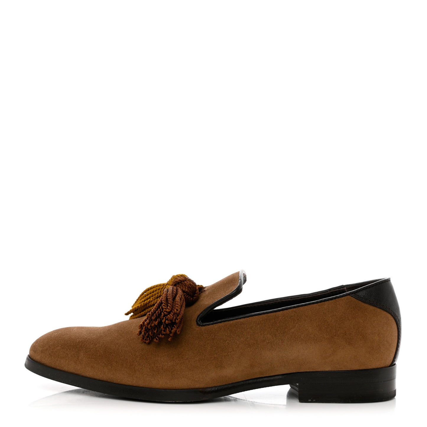 Suede Mens Foxley Tassel Loafers 41.5 Autumn Khaki