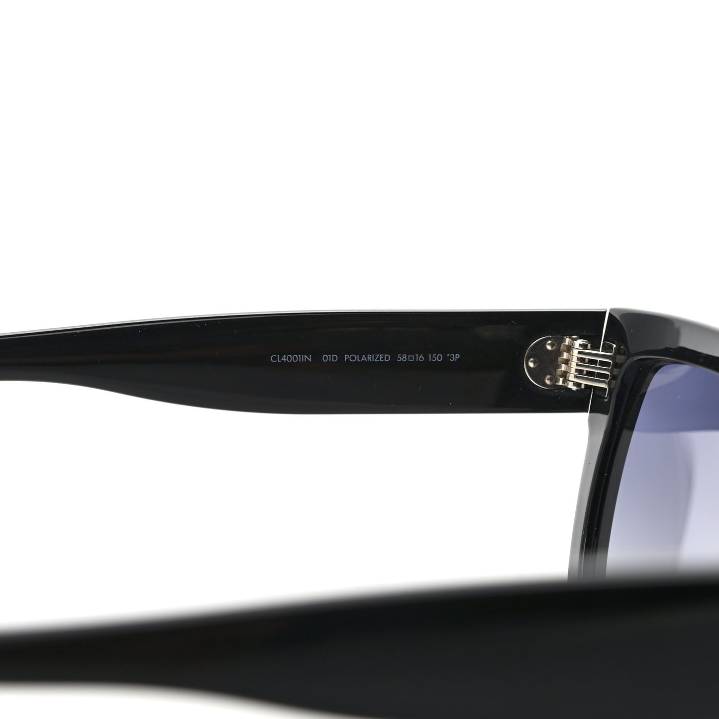 Acetate Polarized Rectangular Sunglasses CL40011N Black