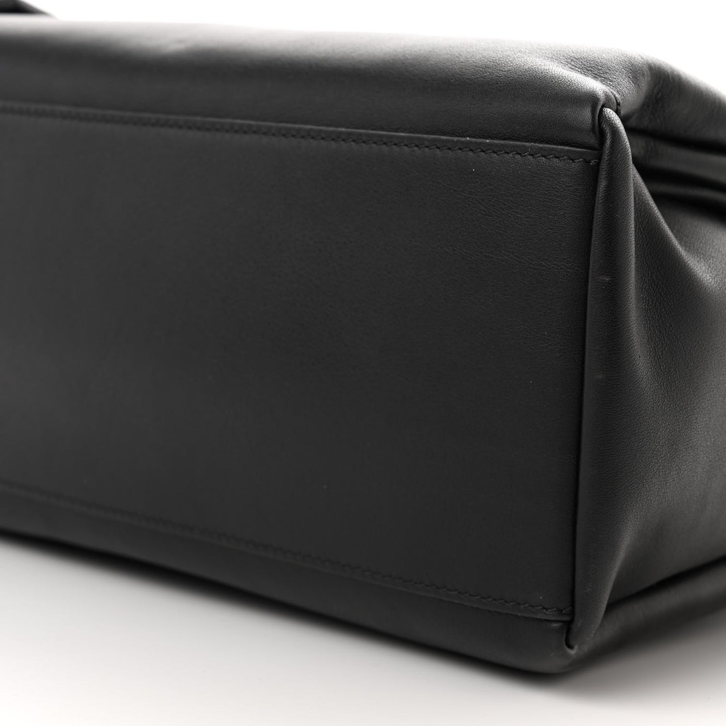 Calfskin Small Pandora Pure Flap Bag Black White