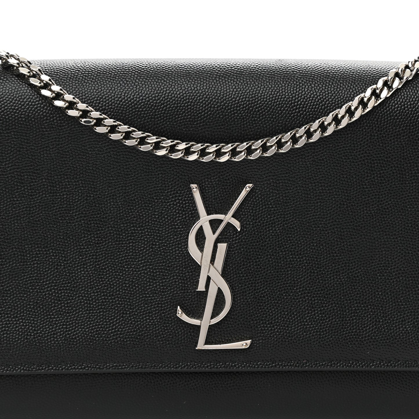 Grain De Poudre Medium Classic Monogram Kate Satchel Black