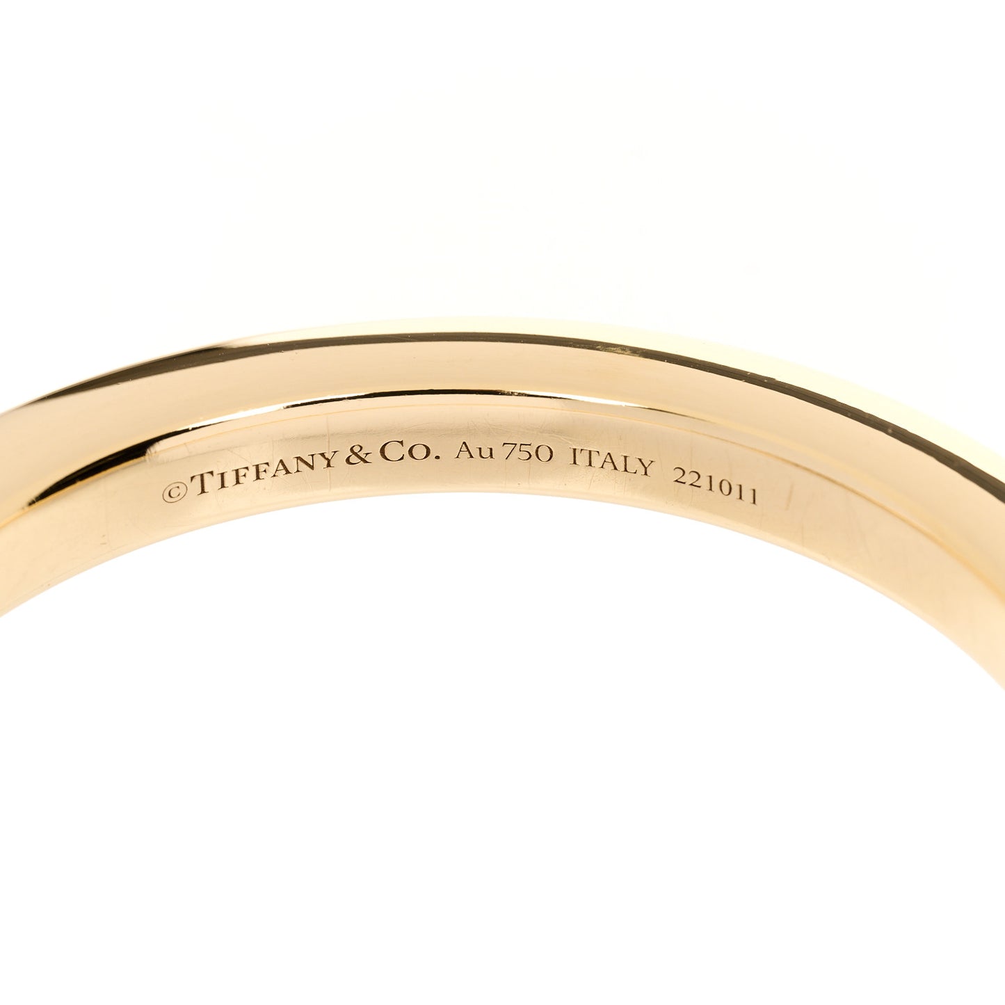 18K Yellow Gold Tiffany Lock Bangle Bracelet