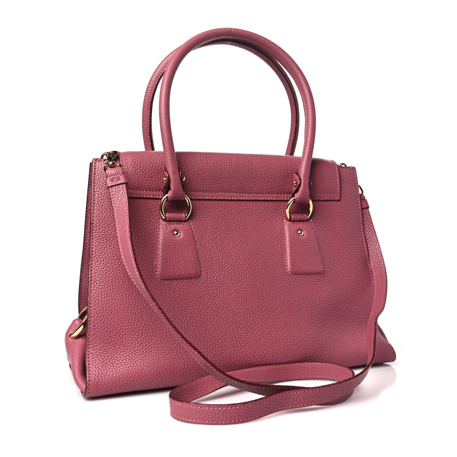 Salvatore Ferragamo Calfskin Lotty Satchel Griotte 3 of 12