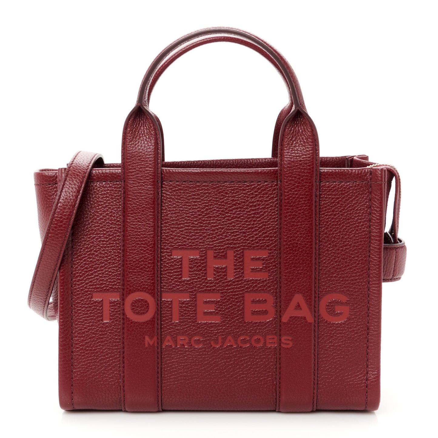Grained Calfskin Small The Tote Bag Cherry