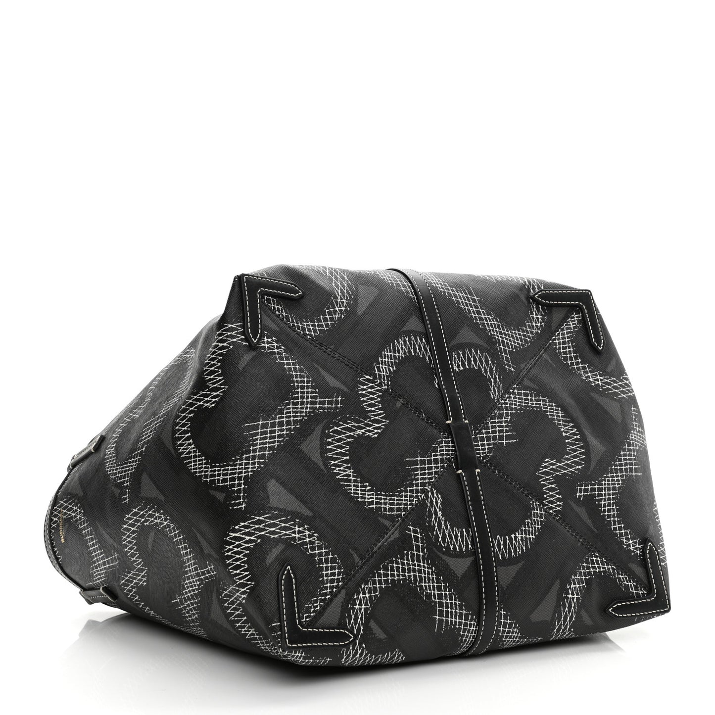 E Canvas Calfskin Summer Tote Graphite