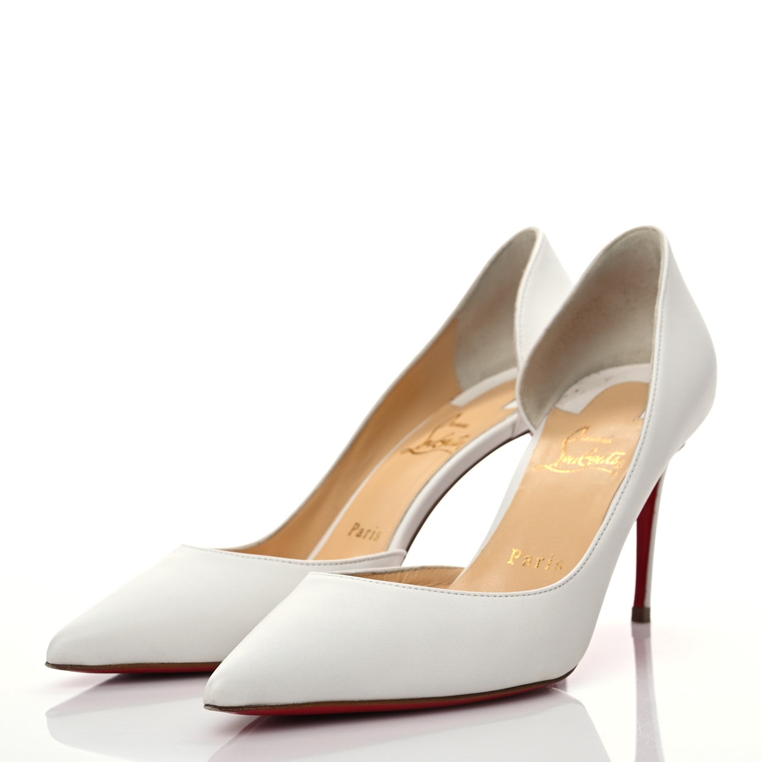 Christian Louboutin Shiny Nappa Iriza 85 Pumps 37.5 Bianco 2 of 13