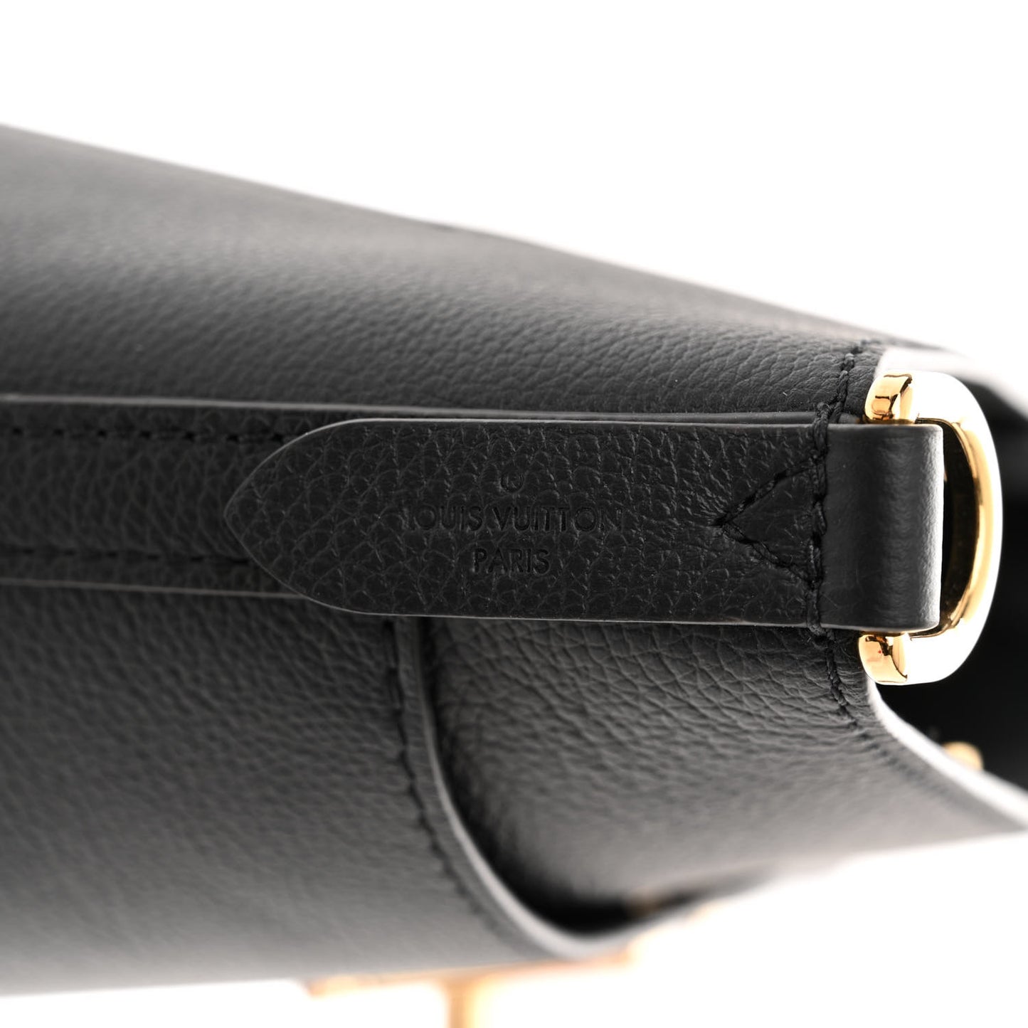 Calfskin Lock and Walk Bucket Black